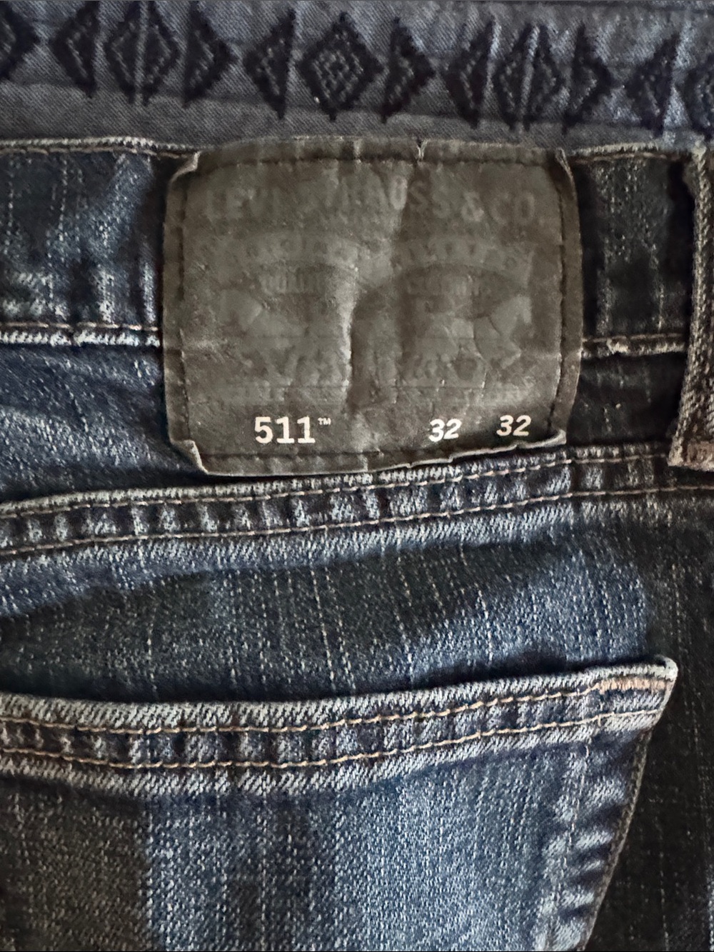 Levi's 511 Dark Blue Straight-Leg Men's Jeans 32x32 - Picture 5 of 9